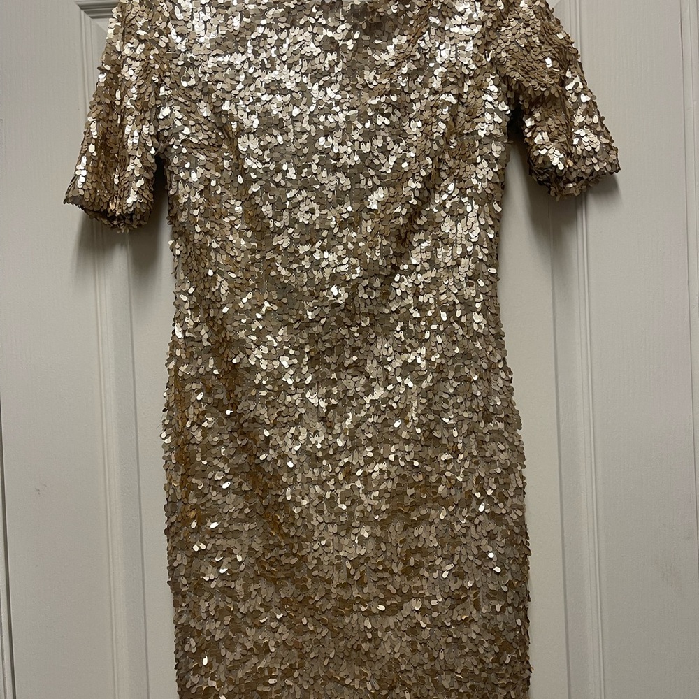 Ark & Co Gold Sequin Mini Dress